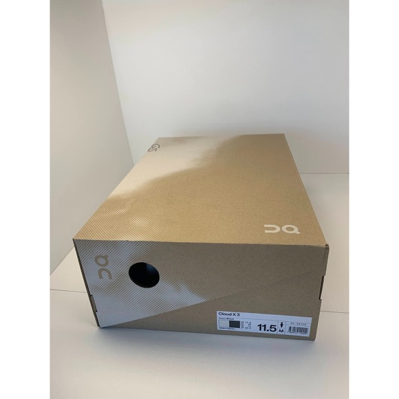 On Running Cloud X 3 Men's 11.5 Ivory Black Training Running Shoes 60.98706 - Picture 7 of 13